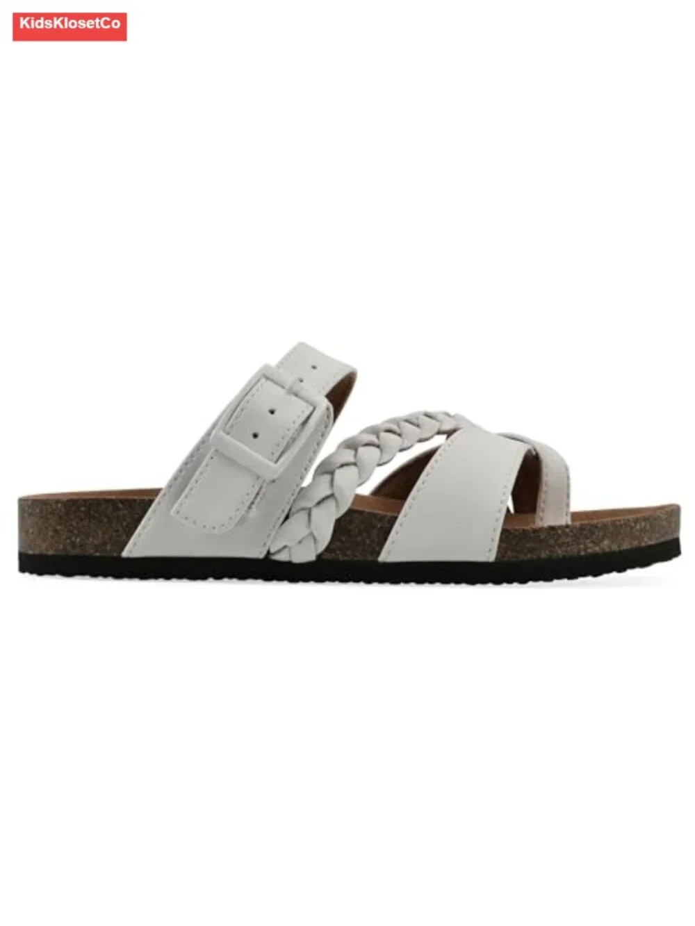 Kids Gramma Comfort-Molded Braided Footbed Slide Sandals